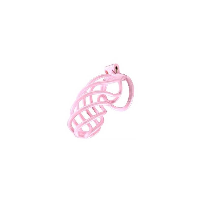 Cage de chasteté Tortille XXL 12.5 x 3.4 cm Rose