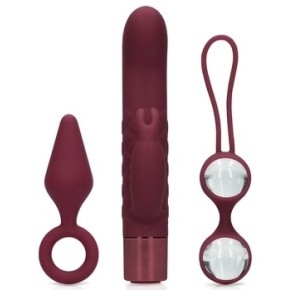 Coffret de Sextoys pour Elle Darkcherry 3 Accessoires disponible sur Fun et plaisirs