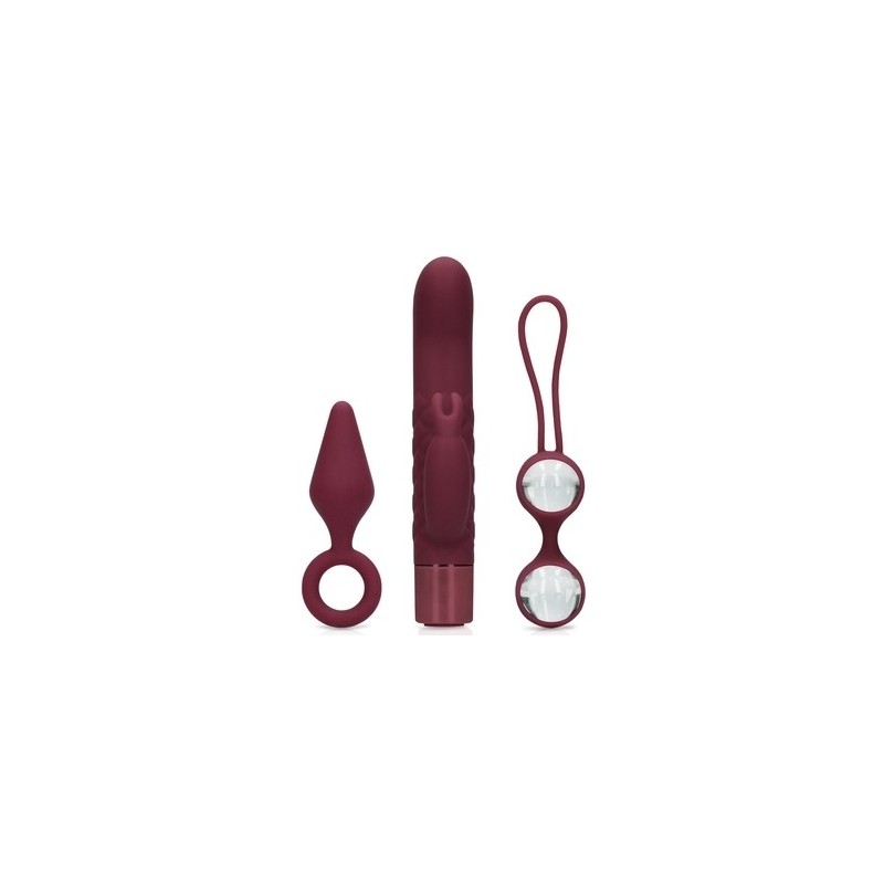 Coffret de Sextoys pour Elle Darkcherry 3 Accessoires