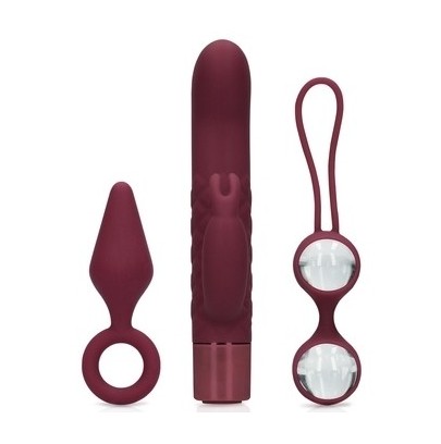 Coffret de Sextoys pour Elle Darkcherry 3 Accessoires disponible sur Fun et plaisirs