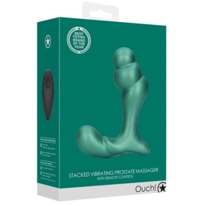 Stimulateur de prostate Stacked 10 x 3.6 cm Vert métallisé