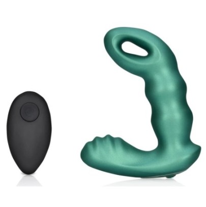 Stimulateur de prostate Beaded 10 x 3.5cm Vert métallisé disponible sur Fun et plaisirs