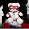 Ours Peluche Teddy Bear Bondage 31cm Blanc