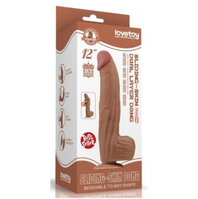 Gode Sliding Skin 23 x 6cm Marron