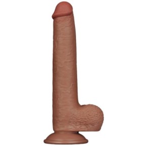 Gode avec Bourses Sliding Skin 17 x 3.5cm Marron disponible sur Fun et plaisirs