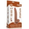 Gode avec Bourses Sliding Skin 17 x 4cm Marron