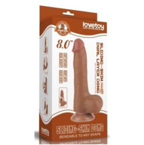 Gode Sliding Skin 14.5 x 4cm Marron