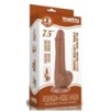 Gode avec Bourses Sliding Skin 13 x 3.8cm Marron