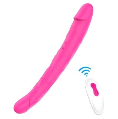 Double gode vibrant King 3 - 31 x 4 cm Rose disponible sur Fun et plaisirs