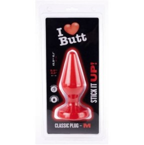 Plug Classic M I Love Butt 13 x 5.3 cm Rouge