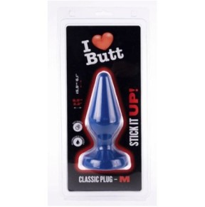 Plug Classic M I Love Butt 13 x 5.3 cm Bleu