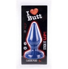 Plug Classic L I Love Butt 15 x 6.8 cm Bleu