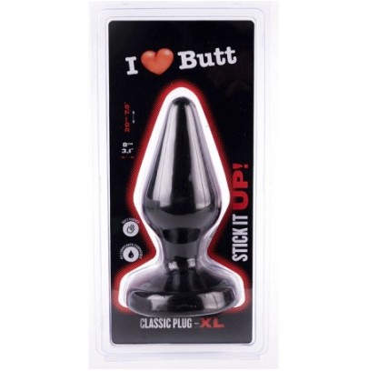 Plug Classic XL I Love Butt 17 x 7.5 cm Noir