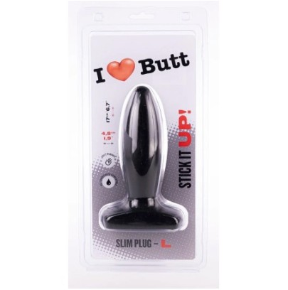 Plug Slim L I Love Butt 14 x 4.8 cm Noir