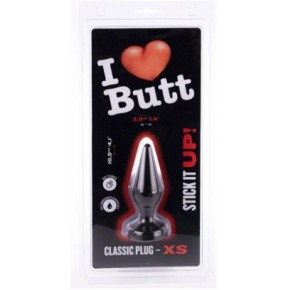 Plug Classic XS I Love Butt 9 x 3 cm Noir