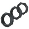 Lot de 3 Cockrings Silicone Heavy C-Ring Noirs