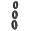 Lot de 3 Cockrings Silicone Heavy C-Ring Noirs