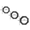 Lot de 3 Cockrings Silicone Heavy C-Ring Noirs