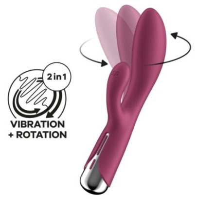 Vibro Rabbit Spinning Rabbit 1 11 x 3.5cm Framboise disponible sur Fun et plaisirs