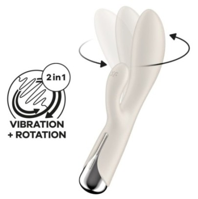 Vibro Rabbit Spinning Rabbit 1 11 x 3.5cm Beige disponible sur Fun et plaisirs