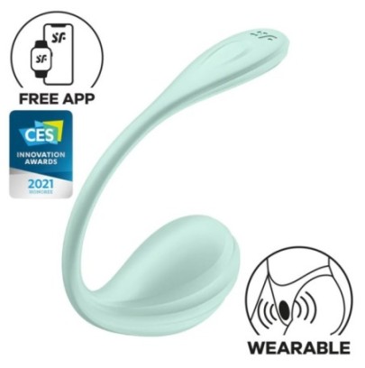 Vibromasseur Connecté Point G Smooth Petal 8.5 x 3.8cm Vert Menthe disponible sur Fun et plaisirs