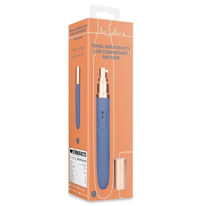 Mini-Vibro avec Compartiment Lubrifiant Traveling 9 x 2.5cm