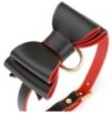 Collier Laisse Bowtie Noir et Rouge