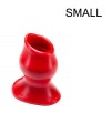 Plug Tunnel Pig-Hole rouge Small - 7 x 4.5 cm