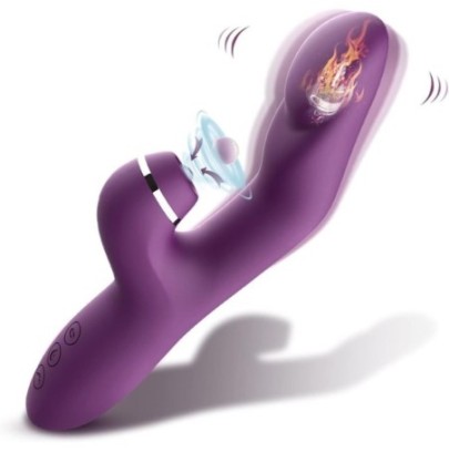 Vibro Rabbit Claret 13 x 3.3cm Violet