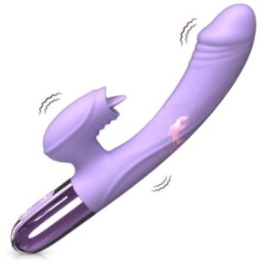 Vibro Rabbit Hot Tongue 13 x 3.5cm Violet disponible sur Fun et plaisirs