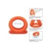 Ballstretcher en silicone Alpha Tri-Ring 38 mm Orange