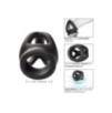 Ballstretcher en silicone Alpha Dual 37 mm Noir