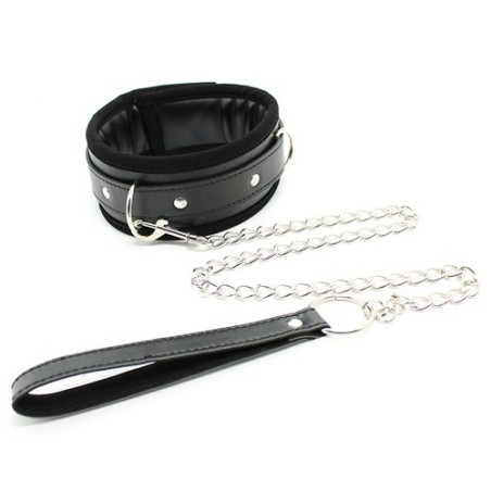 Collier Laisse Confort Noir- Colliers & Laisses en stock sur Fun et plaisirs