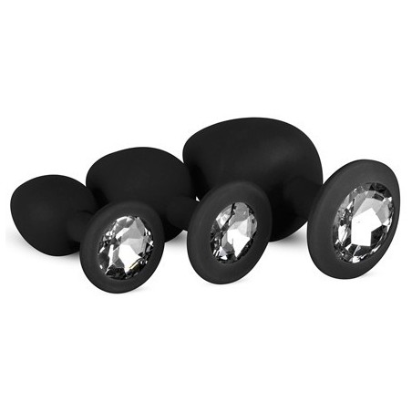 Pack de 3 plugs Bijou- Bijoux Anal en stock sur Fun et plaisirs