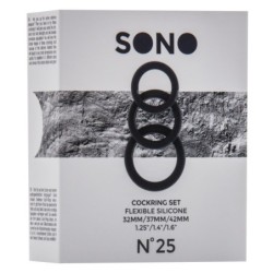 Lot de 3 cockrings Sono N°25 Noirs