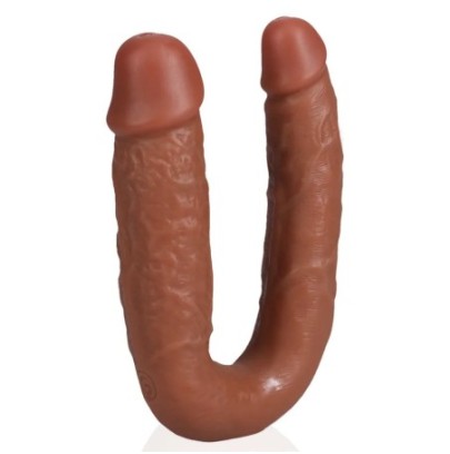 Double Gode U Shape 12 x 3cm Marron disponible sur Fun et plaisirs