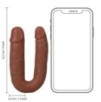 Double Gode U Shape 12 x 3cm Marron