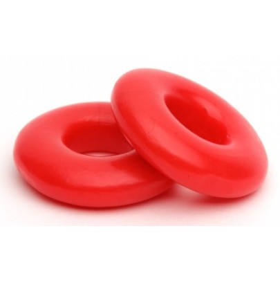 Lot de 2 Cockrings souples Stacker 20 mm Rouges disponible sur Fun et plaisirs