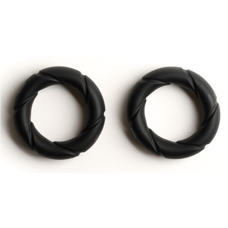 Lot de 2 Cockrings Ready Rings Noirs