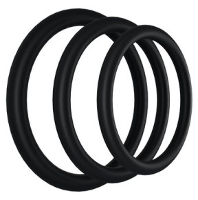 Lot de 3 Cockrings Gasket Noirs disponible sur Fun et plaisirs