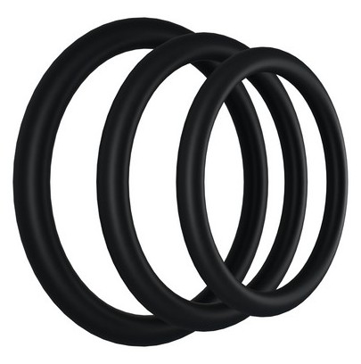 Lot de 3 Cockrings Gasket Noirs disponible sur Fun et plaisirs