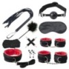 Kit SM Bondage Push 10 pièces Noir-Rouge