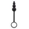 Cockring Plug anal Beads Ring 8.5 x 3.5 cm Noir