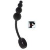 Cockring Plug anal Beads Ring 8.5 x 3.5 cm Noir