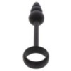 Cockring Plug anal Beads Ring 8.5 x 3.5 cm Noir