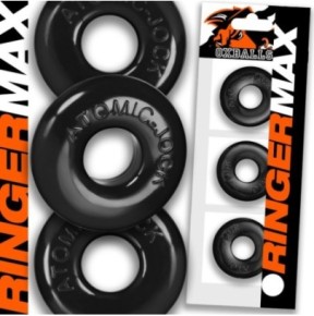 Lot de 3 Cokrings Ringer Max 20 mm Noirs