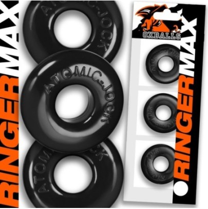 Lot de 3 Cokrings Ringer Max 20 mm Noirs