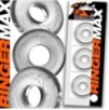 Lot de 3 Cockrings Ringer Max 20 mm Transparents