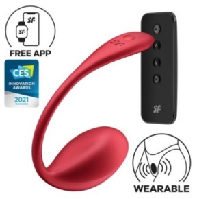 Oeuf Vibrant Sans Fil Connecté Shiny 8 x 4cm Rouge disponible sur Fun et plaisirs