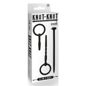 Lot de 3 Tiges et plug d'urètre Knot Sound Diamètre 7mm